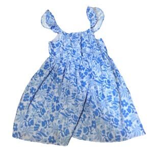 Bluey Dress Girls XL 14 Blue Sleeveless Gauze